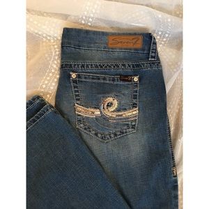 Seven7 Brand Boot Cut Embellished Jeans